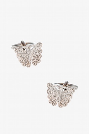 _BUTTERFLY Silver Cufflinks_