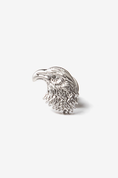 Silver Metal Eagle Head Lapel Pin