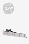 Etched Zig Zag 2" Silver Tie Bar Photo (0)