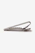 Etched Zig Zag 2" Silver Tie Bar Photo (1)