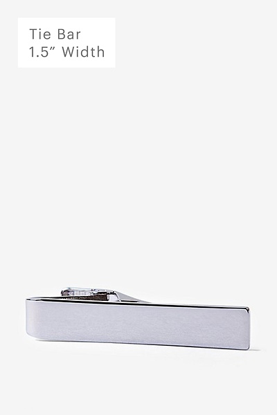 Silver Metal Executive Clasp Tie Bar