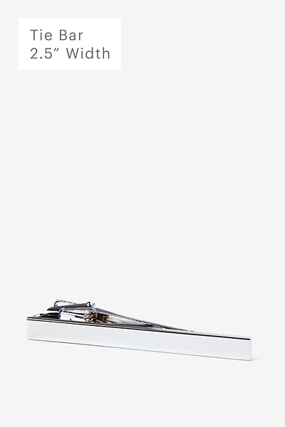Silver Metal Executive Clasp Tie Bar