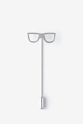 Eyeglasses Silver Lapel Pin Photo (0)