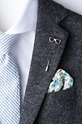 Eyeglasses Silver Lapel Pin Photo (1)