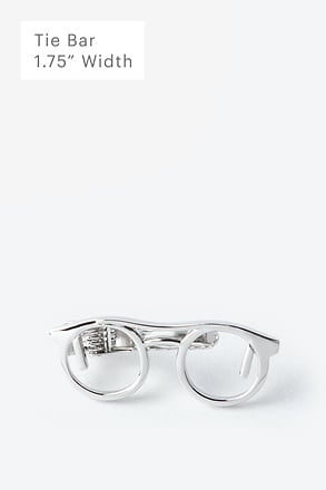 Eyeglasses Silver Tie Bar