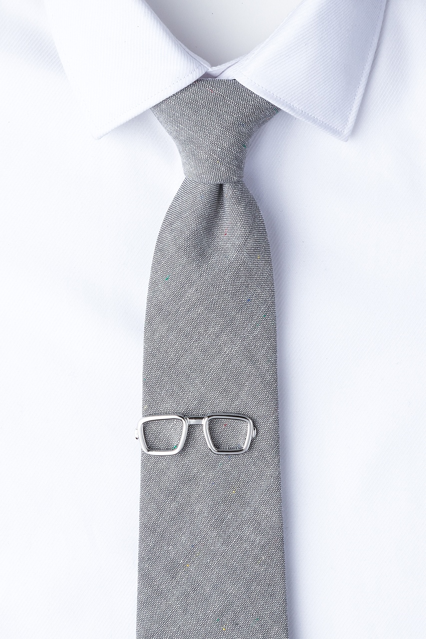 Eyeglasses Silver Tie Bar Photo (1)