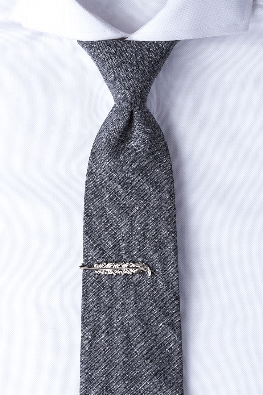 Feather Silver Tie Bar Photo (2)