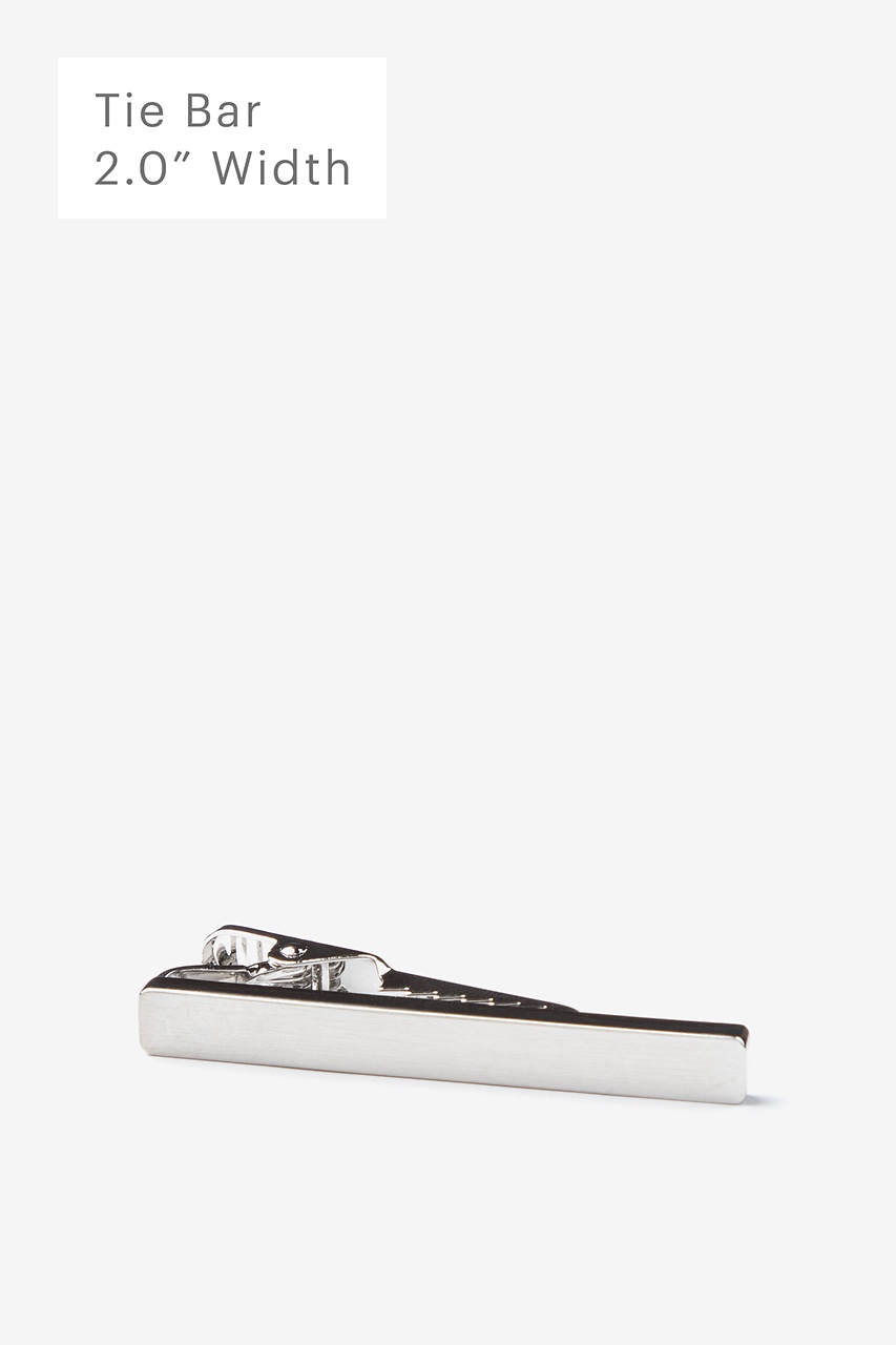 Flat Brushed Silver Tie Bar Photo (0)