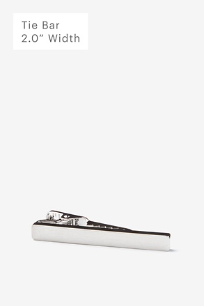 Flat Brushed Silver Tie Bar