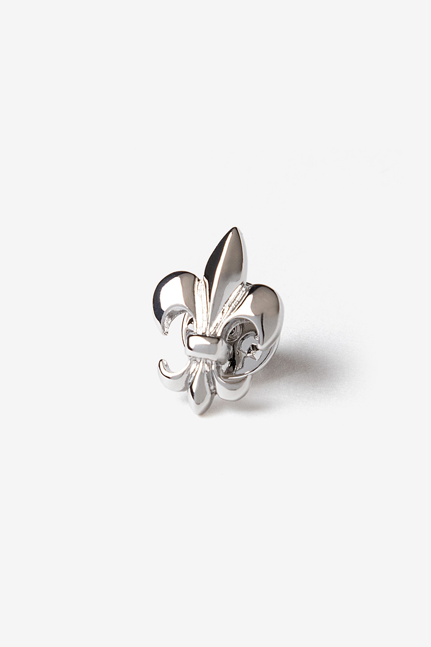 PinMart Silver Plated Fleur-de-lis French Lily Lapel Pin - New With Tags