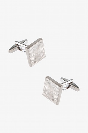 Framed Perspective Silver Cufflinks