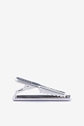 Frosted Curve Silver Tie Bar Photo (1)