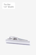 Frosted Curve Silver Tie Bar Photo (0)