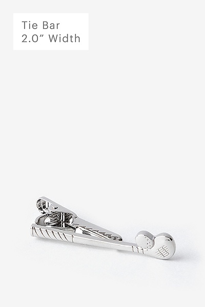 Silver Metal Golf Club Tie Bar