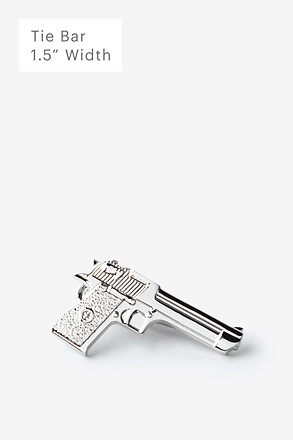 Handgun Silver Tie Bar