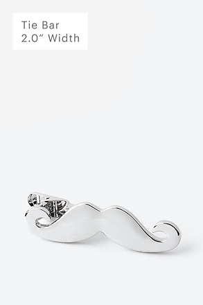 _Handlebar Mustache Silver Tie Bar_