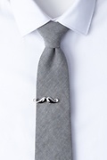 Handlebar Mustache Silver Tie Bar Photo (1)