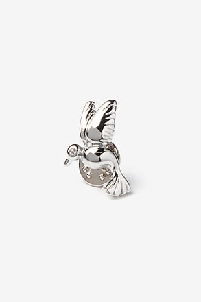 Hummingbird Silver Lapel Pin