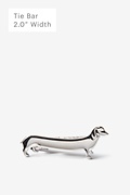 Long Weiner Dog Silver Tie Bar Photo (0)