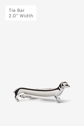 Long Weiner Dog Silver Tie Bar