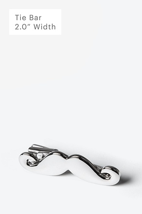 _Mustache Silver Tie Bar_