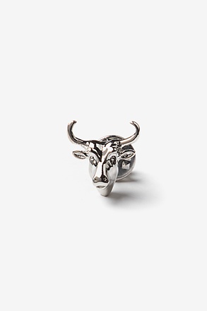 _Ox Head Silver Lapel Pin_