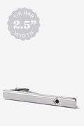 Polished with Jet Diamond Shape Silver Tie Bar Photo (0)