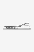 Polished with Jet Diamond Shape Silver Tie Bar Photo (1)