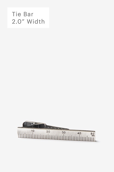 Silver Metal Ruler Tie Bar | Ties.com