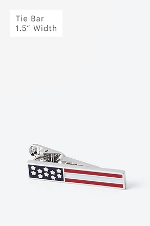 Stars & Bars Silver Tie Bar