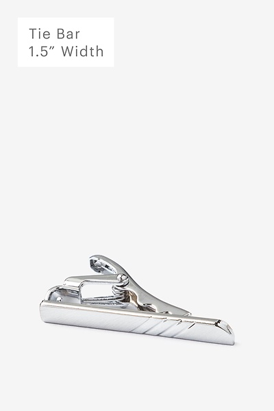Silver Metal Tobias Tie Bar