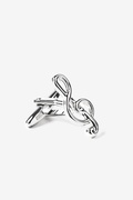 Treble Clef Silver Cufflinks Photo (1)