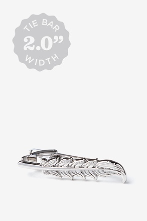 _Vintage Feather Silver Tie Bar_