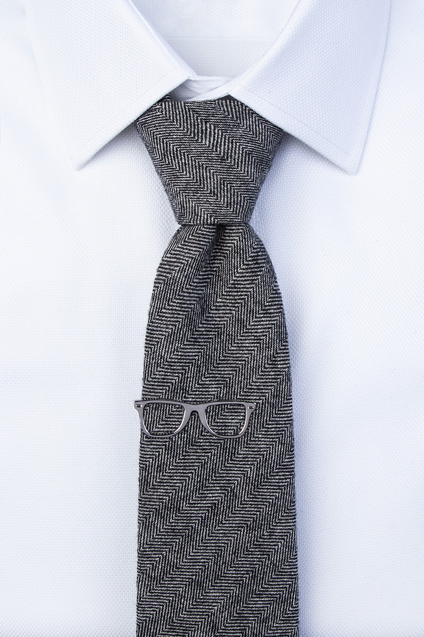 Wayfarer Eyeglasses Silver Tie Bar Photo (2)