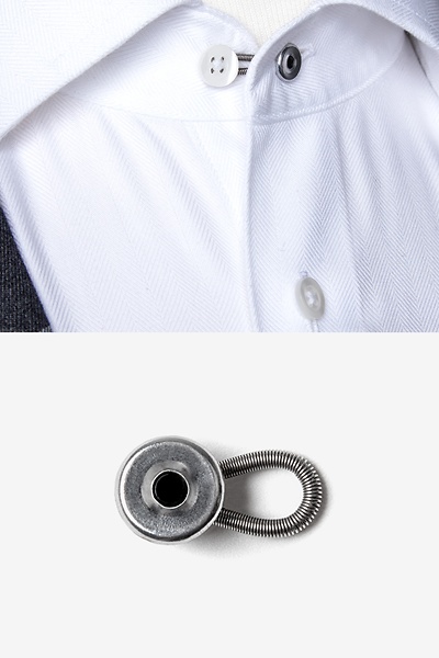 Silver Metal Wonder Button Collar Expander
