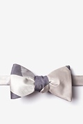 Geometric Camo Silver Self-Tie Bow Tie Photo (0)