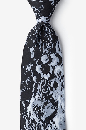 Moon's Surface Silver Tie