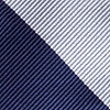 Silver Microfiber Silver & Navy Stripe