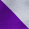 Silver Microfiber Silver & Purple Stripe