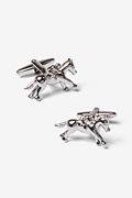 Galloping Horses Silver Cufflinks Photo (0)