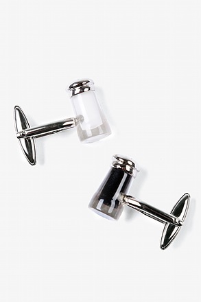 Salt & Pepper Shakers Silver Cufflinks