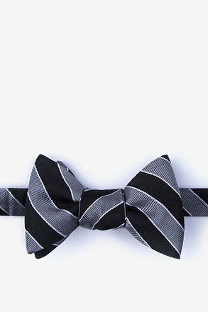 _Fane Silver Self-Tie Bow Tie_