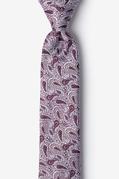 Silver Silk Grande Skinny Tie