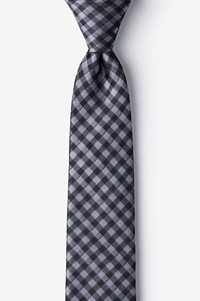 Isabela Silver Skinny Tie
