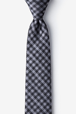 _Isabela Silver Skinny Tie_