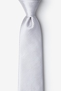 Rene Silver Extra Long Tie Photo (0)