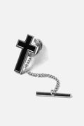 Cross Silver Tie Tack Photo (0)