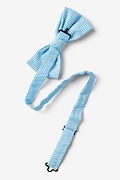 Chamberlain Check Sky Blue Pre-Tied Bow Tie Photo (1)