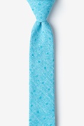 Sky Blue Churchill Skinny Tie Photo (0)