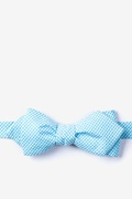 Sky Blue Chamberlain Check Diamond Tip Bow Tie Photo (0)